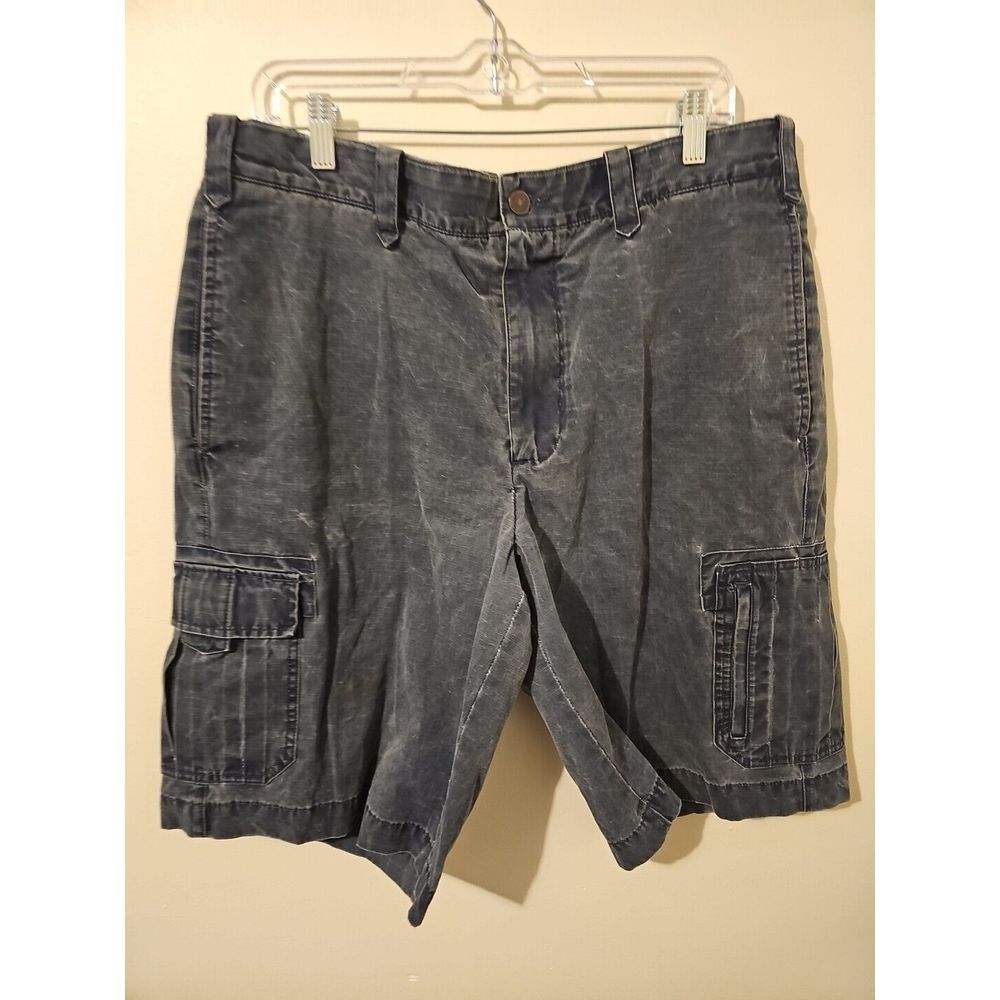 Eddie Bauer Shorts Men's 36 Blue Cargo Hiking Trail Outdoor Gorpcore